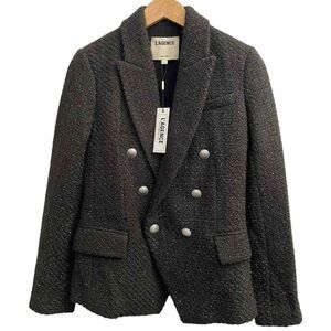 L’Agence Kenzie Tweed Blazer with Shimer